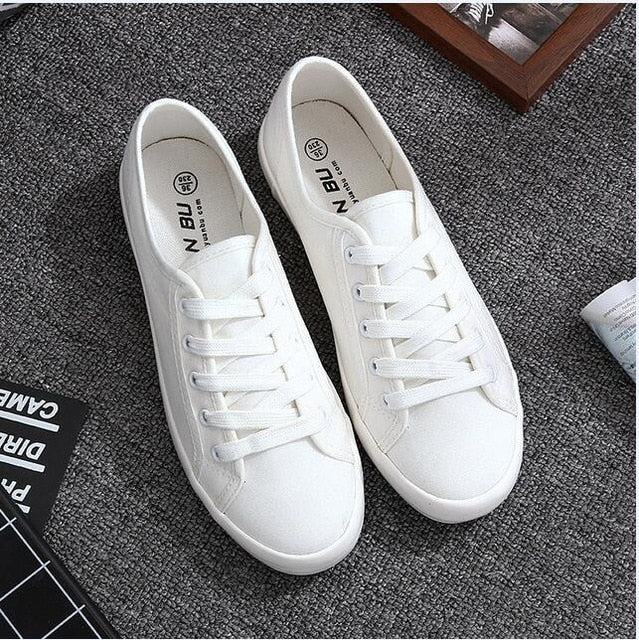 White Canvas Shoes