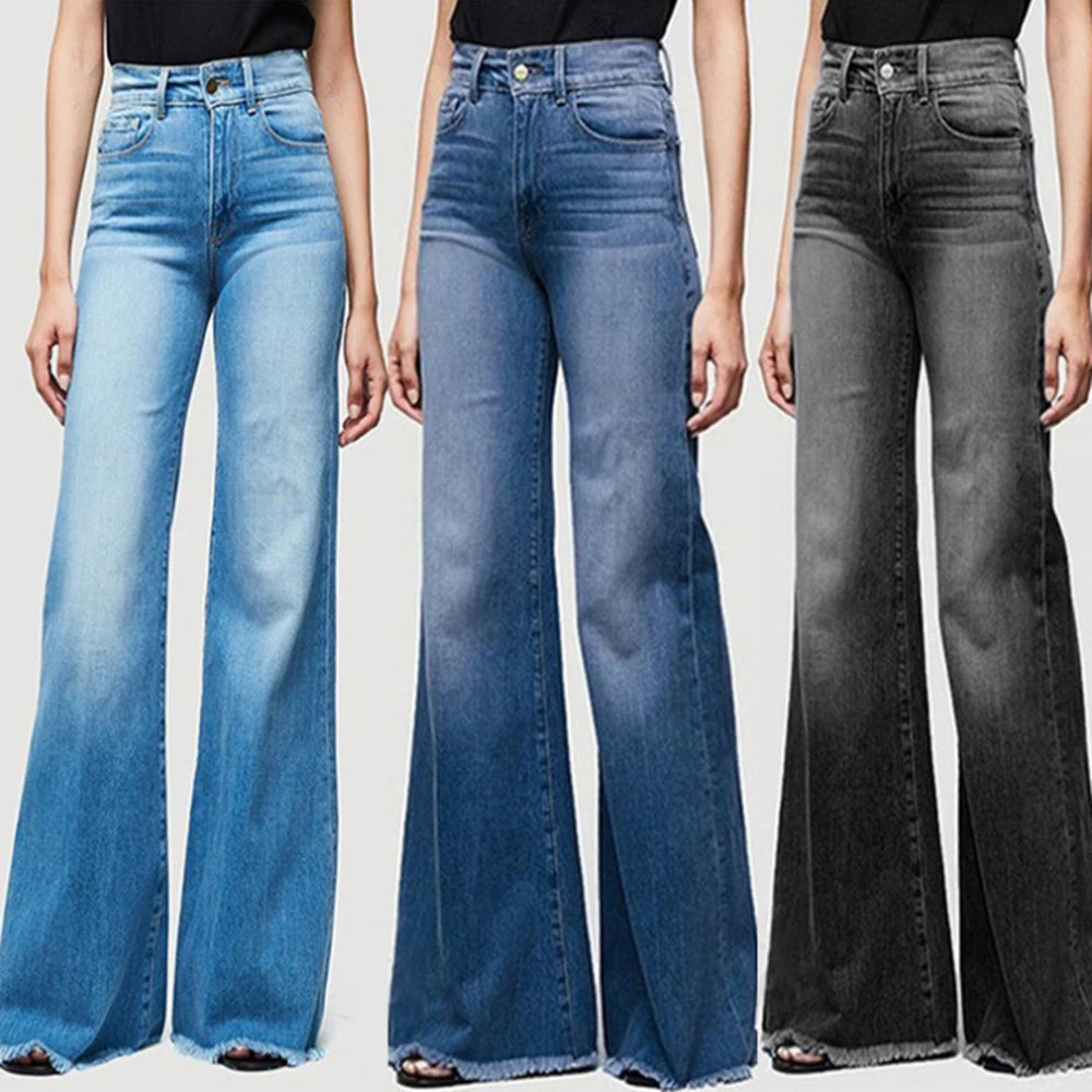 Flare Jeans Pants y2k Women Vintage Denim