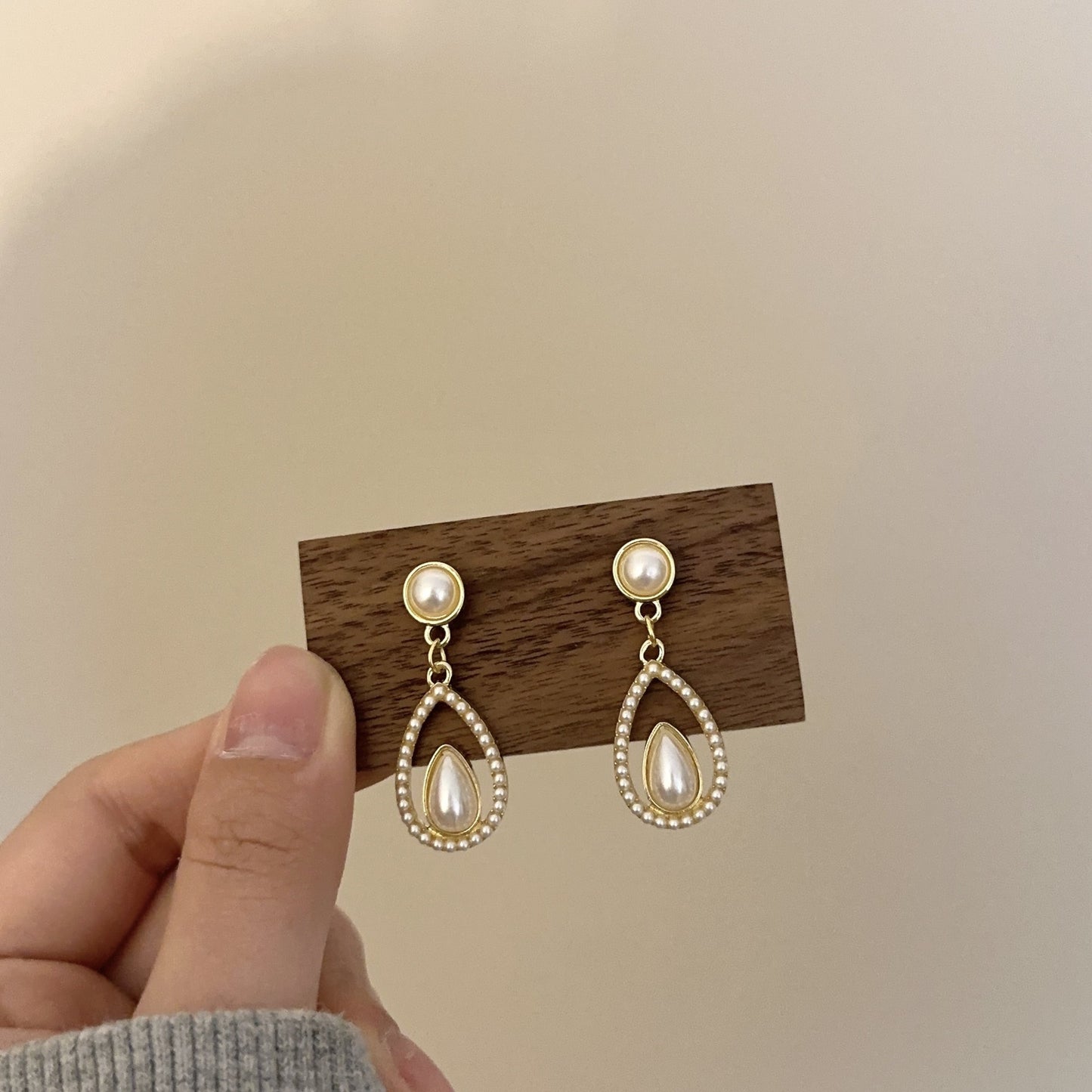 Droplet earrings French fashion