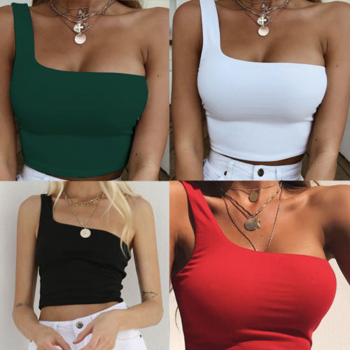 One Shoulder Crop Top