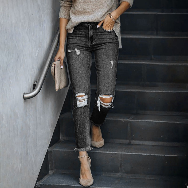 Ripped slim fit jeans