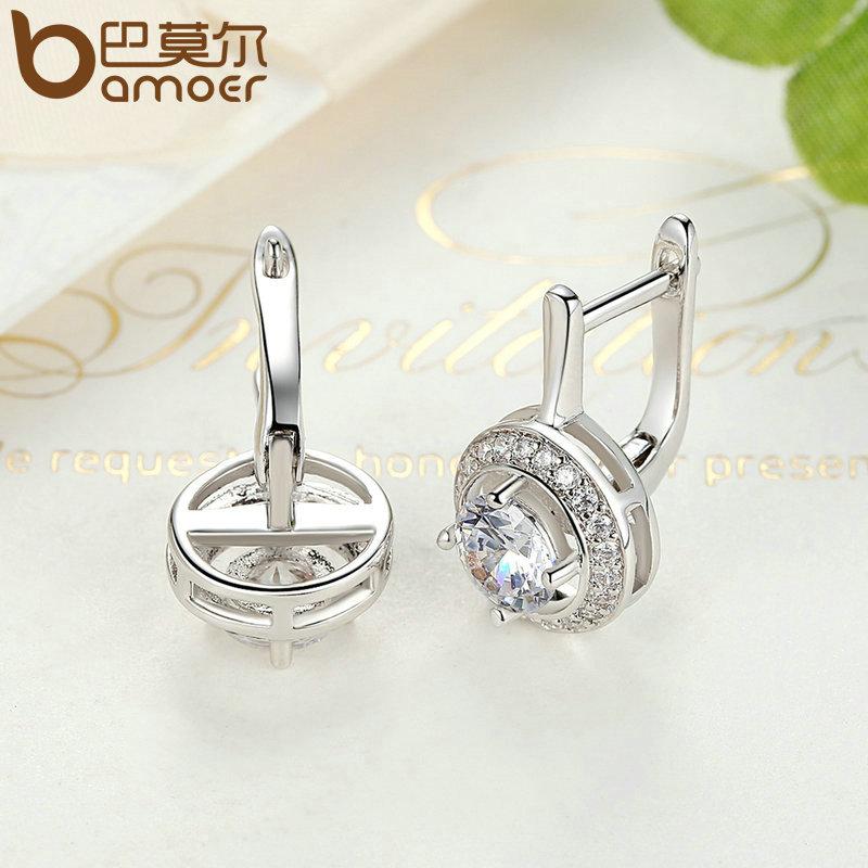 Silver round Full Of Love Earrings