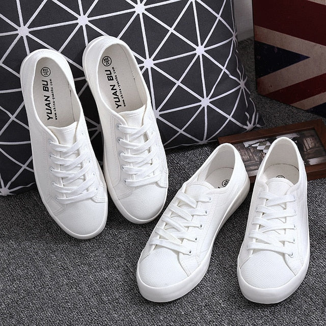 White Canvas Shoes