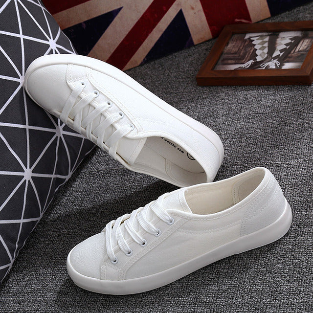 White Canvas Shoes