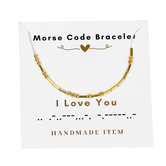 Morse code necklace