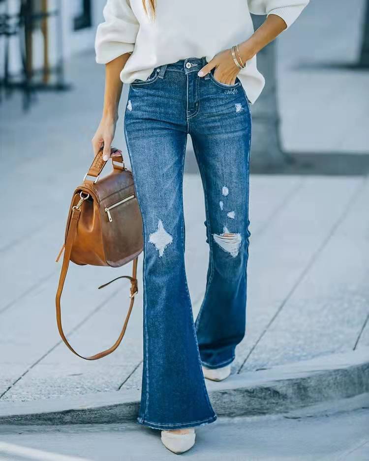 Jeans low waist flare