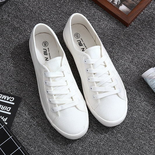 White Canvas Shoes