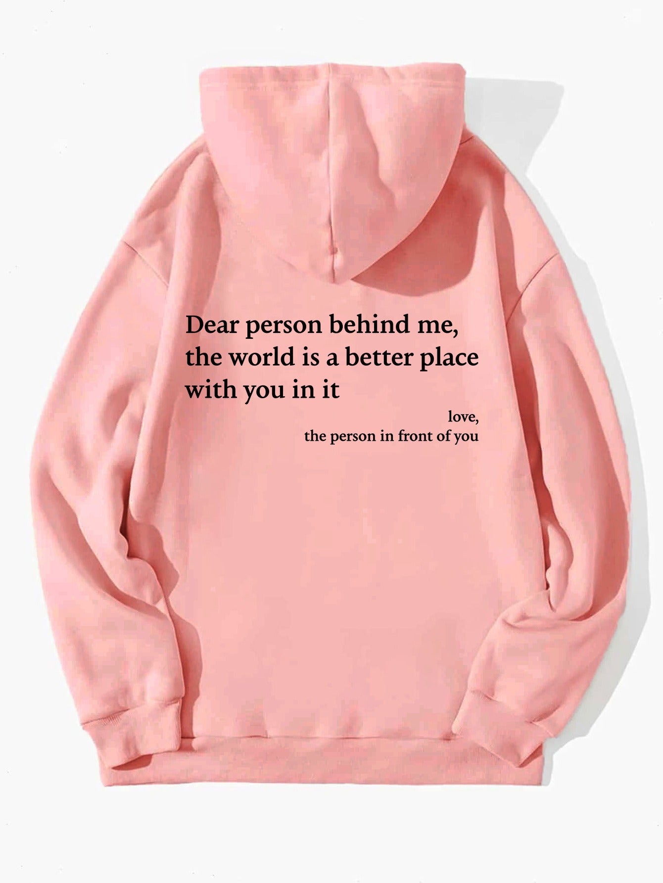 Women's plush hoodie plain letter print