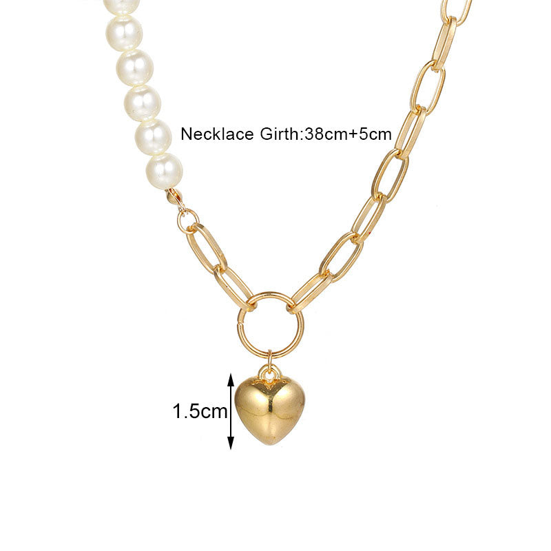 Necklace heart-shaped chain